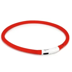 Halsbanden & Uitlaten<Beeztees Safety Gear Halsband +USB Dogini Rood 70 x 10 cm
