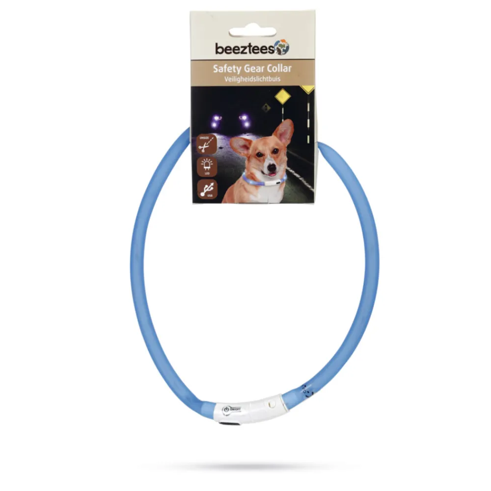 Safety Gear Halsband +USB Dogini Blauw 70 x 10 cm^Beeztees Best