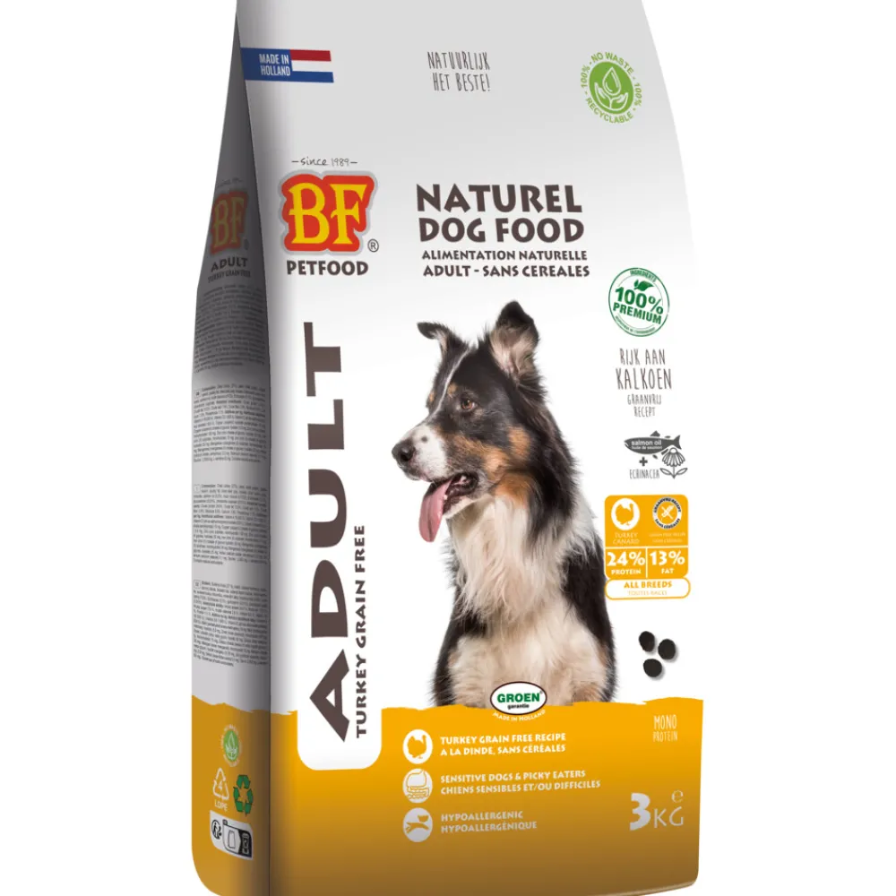 Hondenvoer<BF Petfood Adult Graanvrij Hondenvoer Kalkoen 3 kg