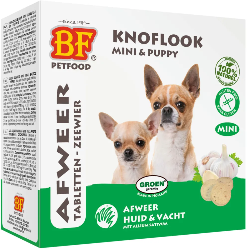Snacks<BF Petfood Hondensnoepjes Anti-Vlo Knoflook - Zeewier Mini 100 stuks