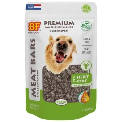 Snacks<BF Petfood Meat Bars Hert 100 gr