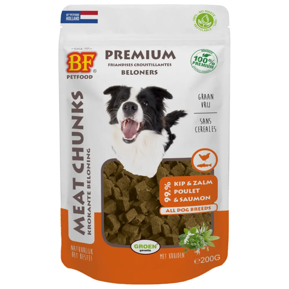 Meat Chunks Kip - Zalm 200 gr^BF Petfood Hot