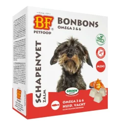 Snacks<BF Petfood Schapenvet Bonbons Mini Zalm 80 stuks