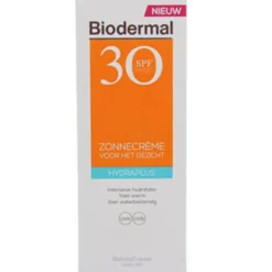 Zonnecrème Gezicht Hydraplus SPF 30 50 ml^Biodermal