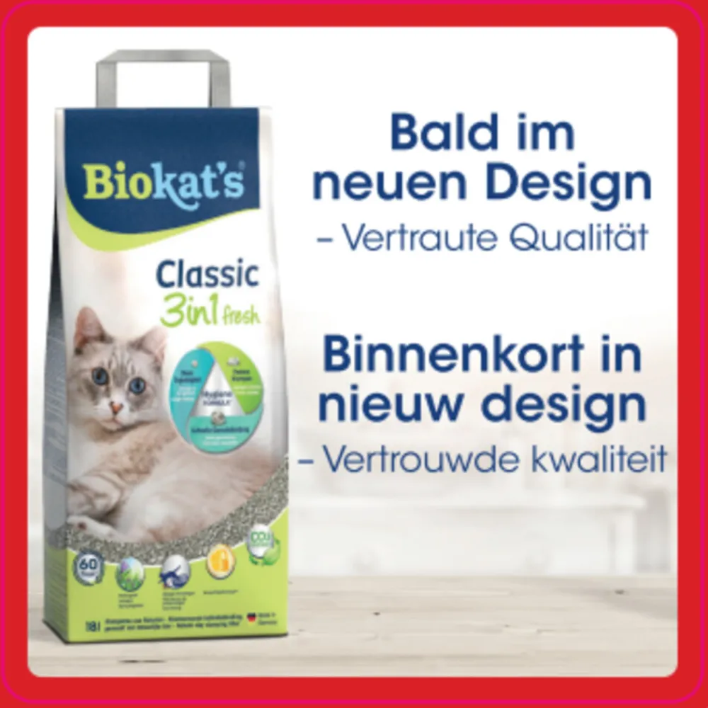 Hot Biokat's Kattenbakvulling Classic Fresh 3-in-1 18 liter Kattenbakvulling
