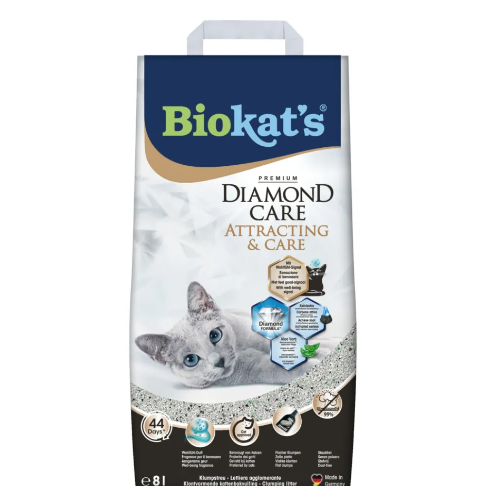 New Biokat's Kattenbakvulling Diamond Care Attracting & Care 8 liter Kattenbakvulling