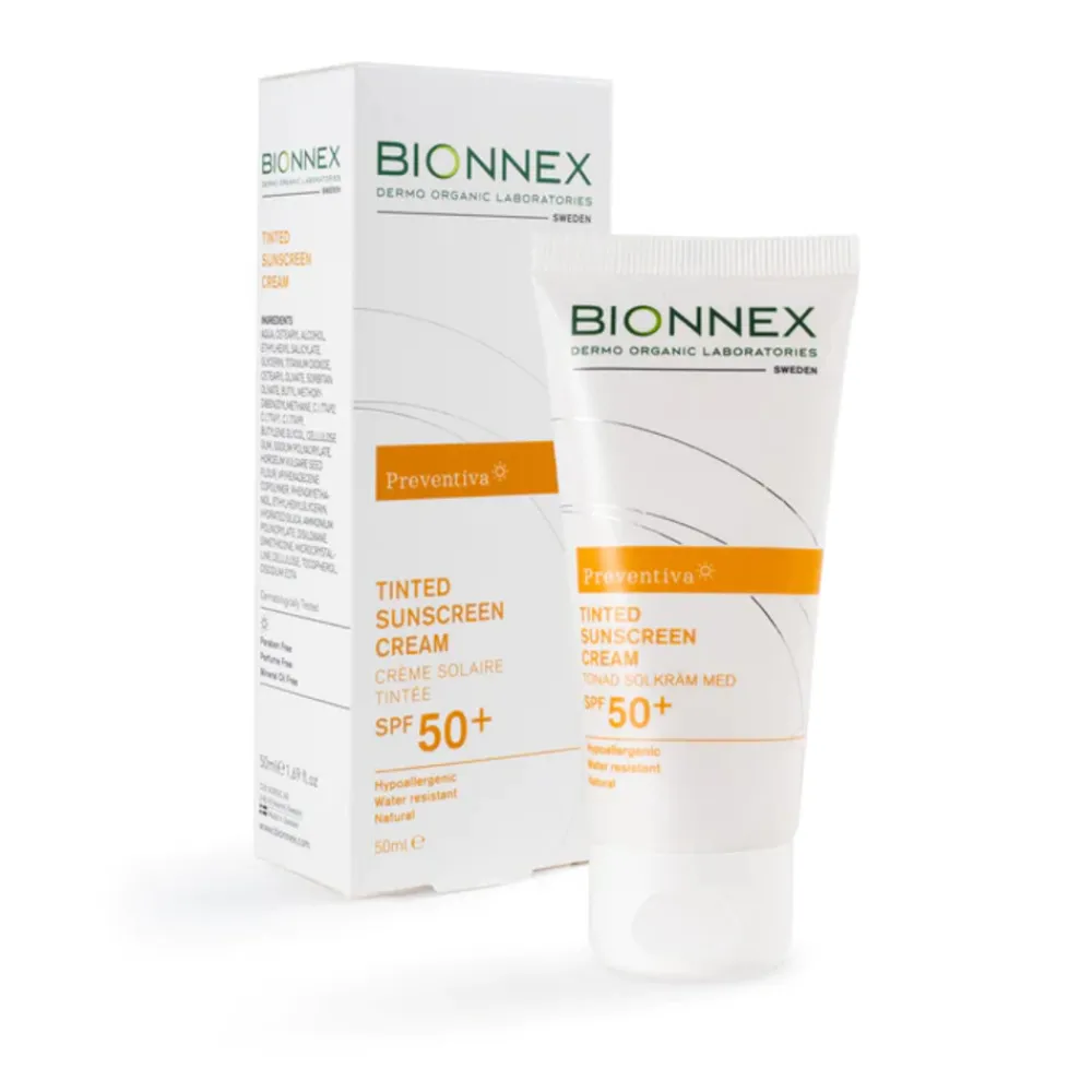 Online Preventiva Getinte Zonnebrandcreme SPF 50+ 50 ml Zonbescherming