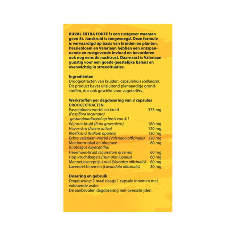 Rustgevend & Slapen<Bloem Ruval Zonder St. Janskruid 100 capsules