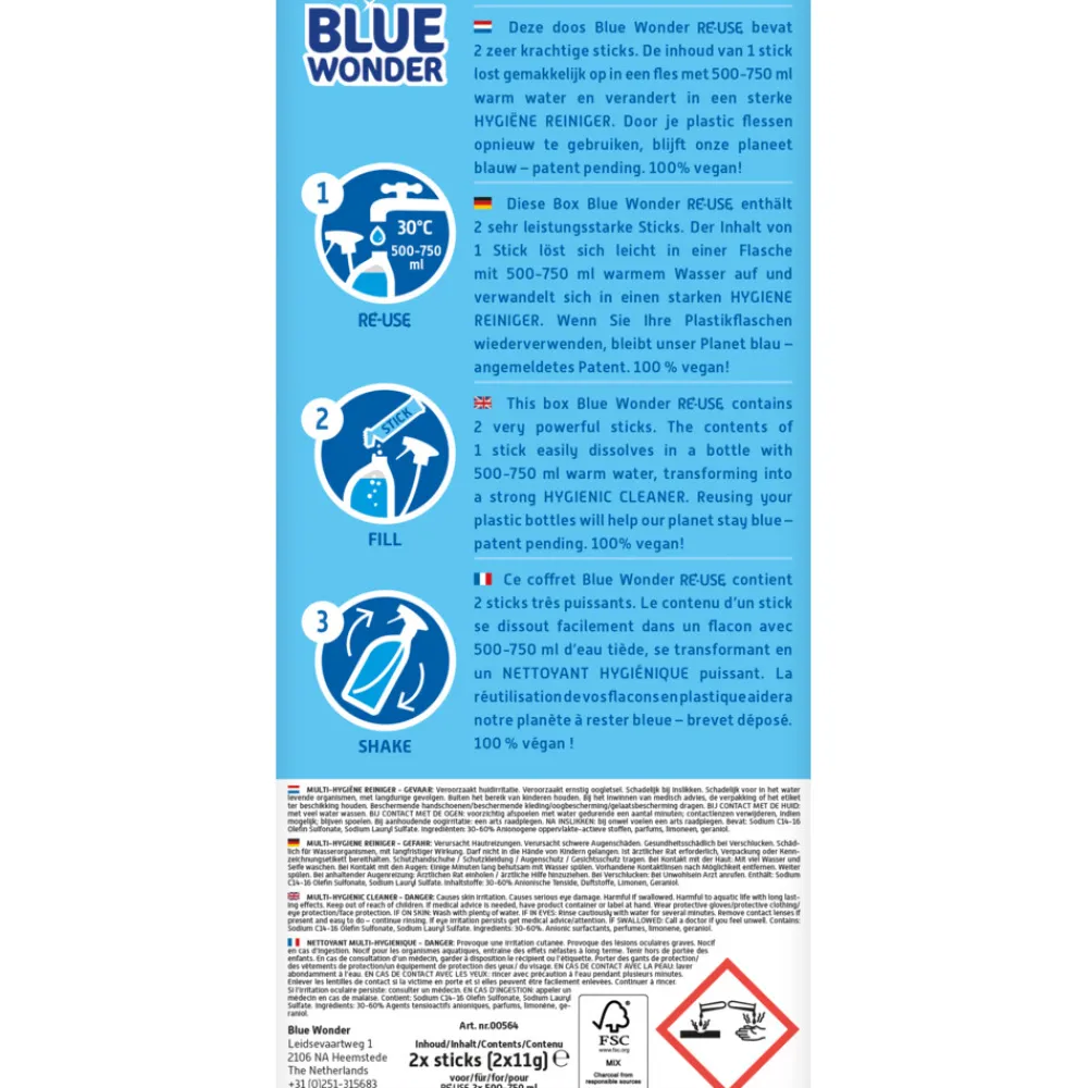 Herbruikbare Sticks Multi-Hygiene 2 stuks^Blue Wonder