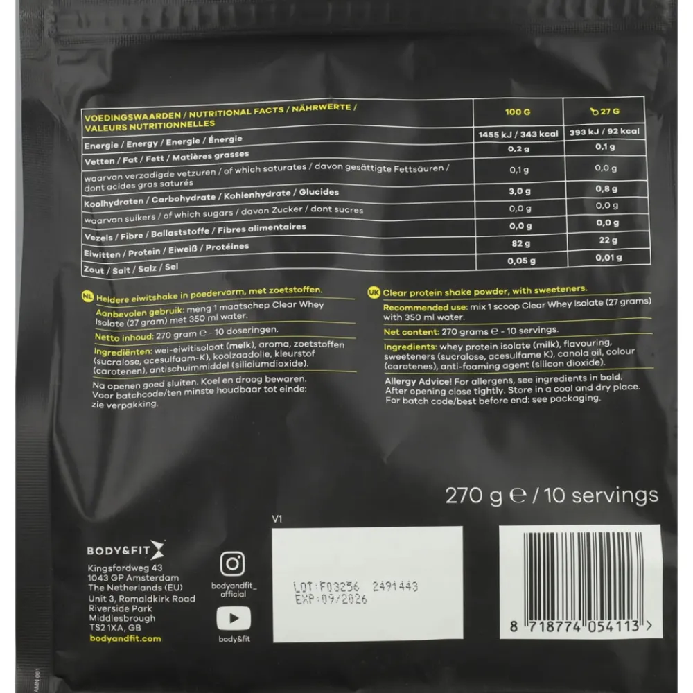 New Clear Whey Isolate Mango 270 gr Sportvoeding & Drank