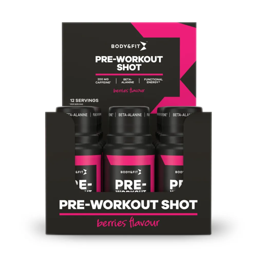 Pre-workout Shot Berries 12 x 60 ml^Body & Fit Clearance