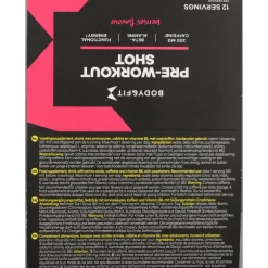 Pre-workout Shot Berries 12 x 60 ml^Body & Fit Clearance