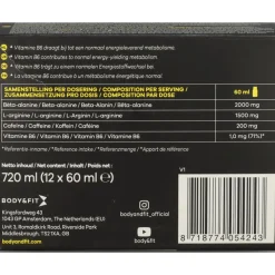 Pre-workout Shot Berries 12 x 60 ml^Body & Fit Clearance