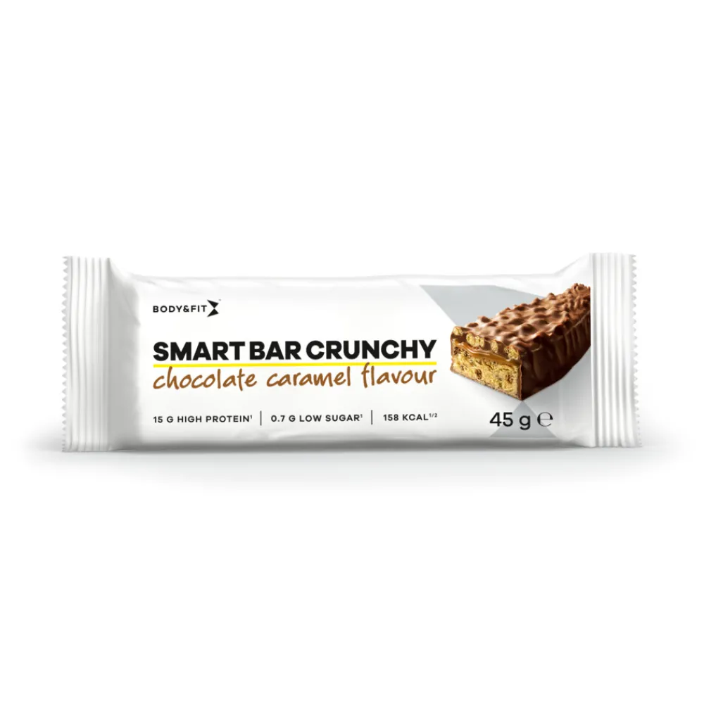 Sportvoeding & Drank<Body & Fit Smart Bar Crunchy Chocolate Caramel 12 x 45 gr