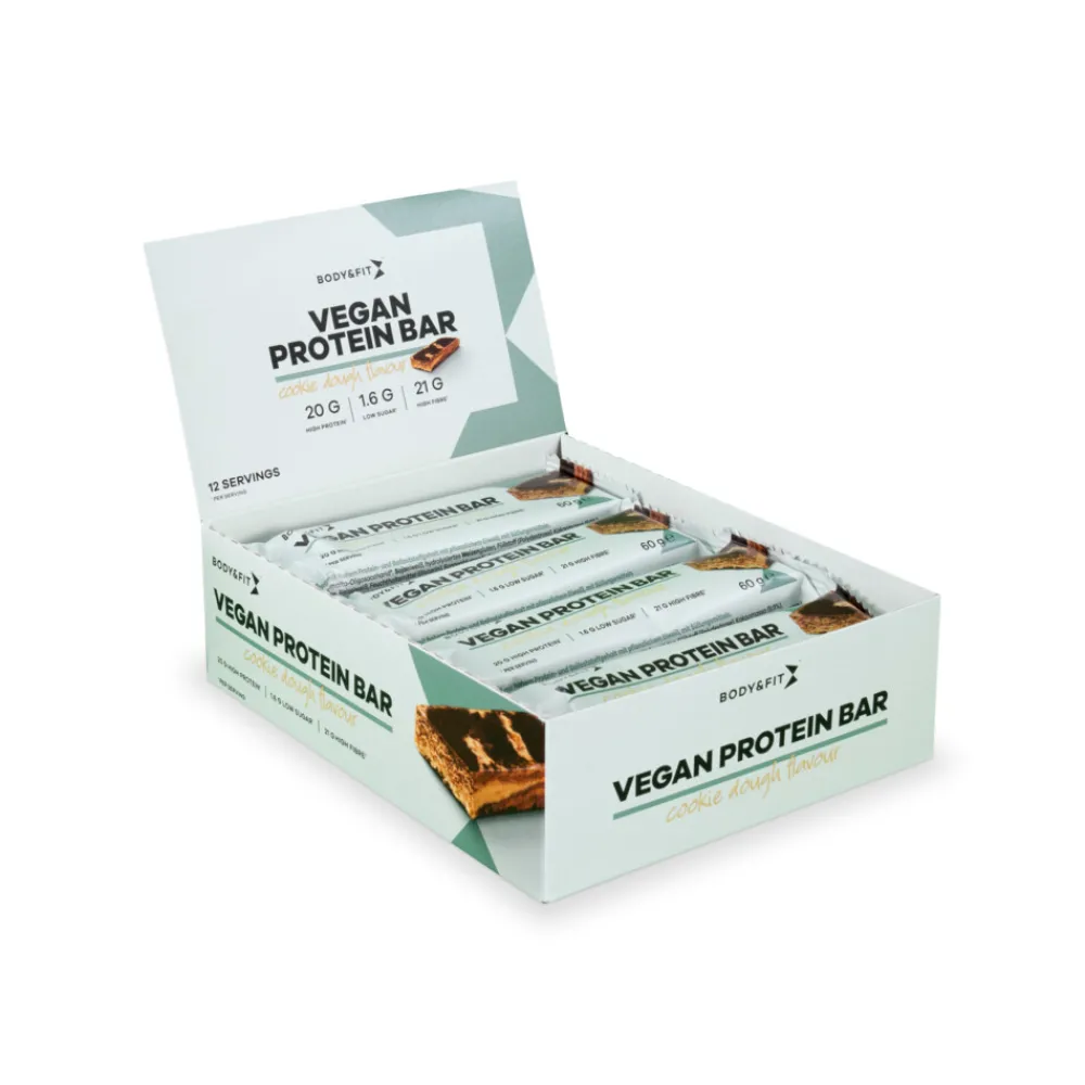 Sportvoeding & Drank<Body & Fit Vegan Protein Bar Cookie Dough 12 x 60 gr
