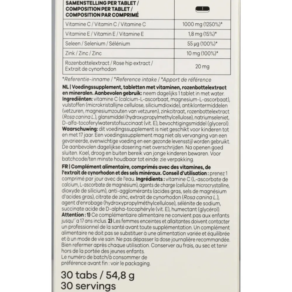 Vitamin C + Antioxidant 30 tabletten^Body & Fit Sale