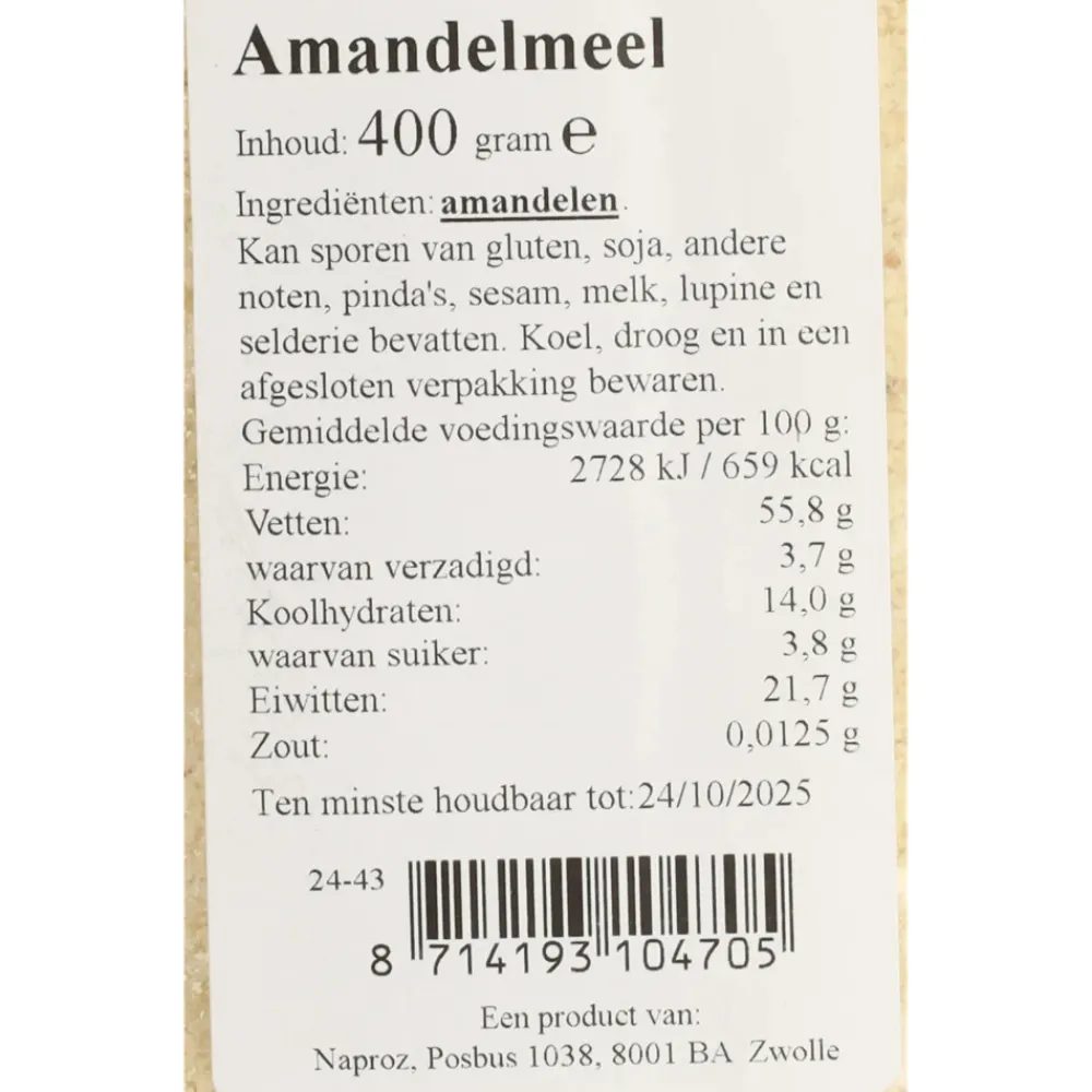 Online Amandelmeel 400 gr Bakken