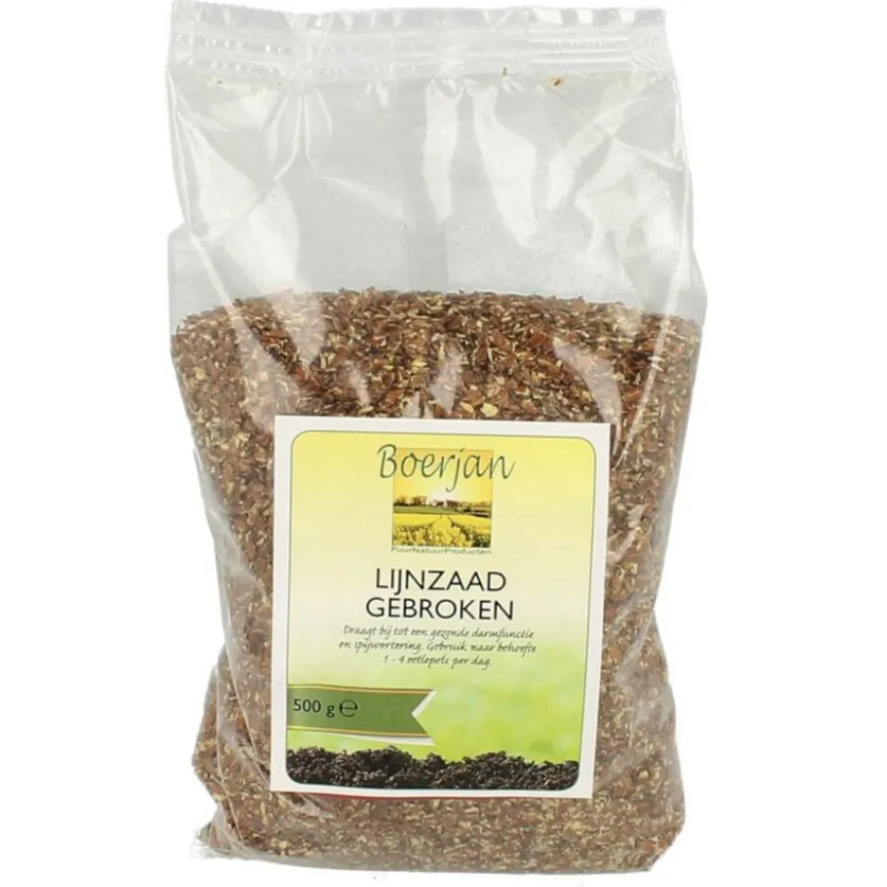 Clearance Lijnzaad Gebroken 500 gr Zaden