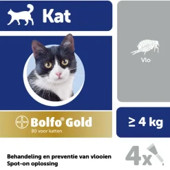 Gold Anti Vlooiendruppels Kat Vanaf 4 kg 4 pipetten^Bolfo Sale