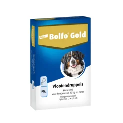 Gold Anti Vlooiendruppels Hond Vanaf 25 kg 2 pipetten^Bolfo Online