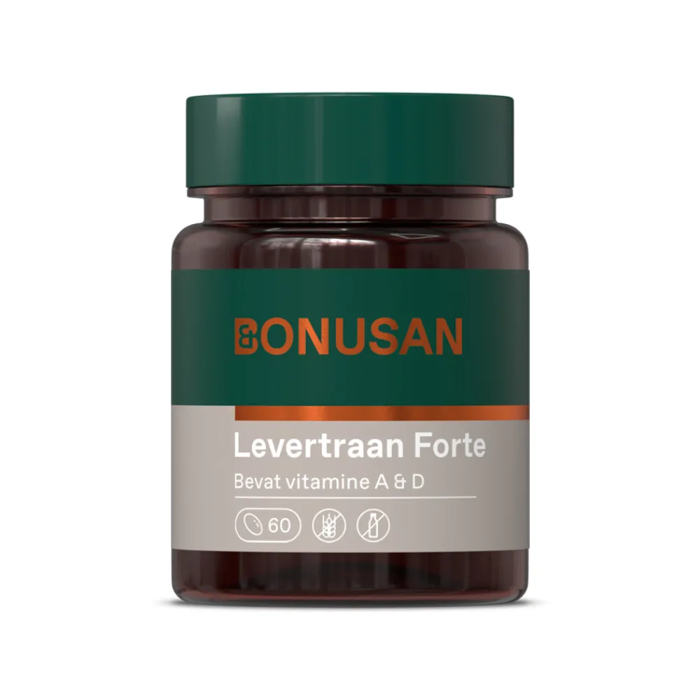 Levertraan Forte 60 softgels Speciale Bestanddelen