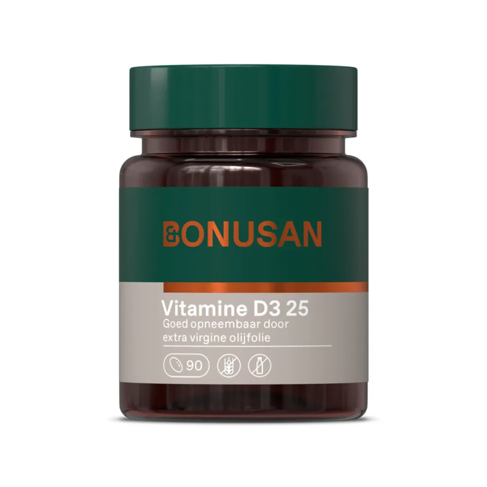 Vitaminen<Bonusan Vitamine D3 25 mcg/1000 IE 90 softgels