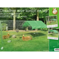 New Draadren Puntdak met Zonnedoek Verzinkt 180 x 75 x 75 cm Kooien &amp; Hokken|Vogels En Tuindieren