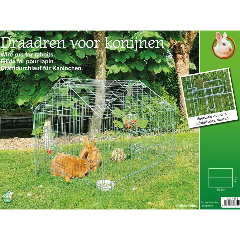 Draadren Puntdak Verzinkt 90 x 75 x 75 cm^Boon Outlet
