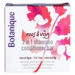 Shampoo<Botanique Shampoo & Conditioner Bar Roos & Vijg 100 gr