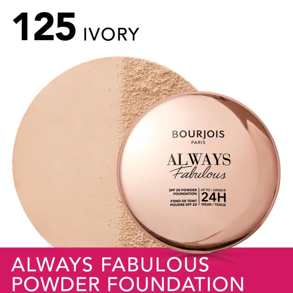 Foundation<Bourjois Always Fabulous Compact Foundation Ivory 125 7 gr