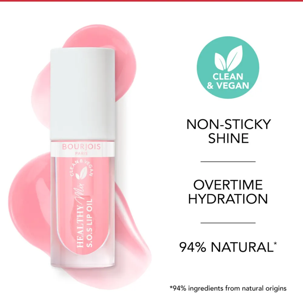 Healthy Mix Clean S.O.S Lip Oil 01 Douceur de Rose 4,5 ml^Bourjois Hot