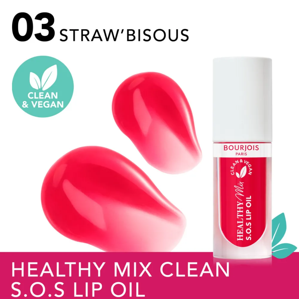 Hot Healthy Mix Clean S.O.S Lip Oil 03 Straw’Bisous 4,5 ml Lipgloss