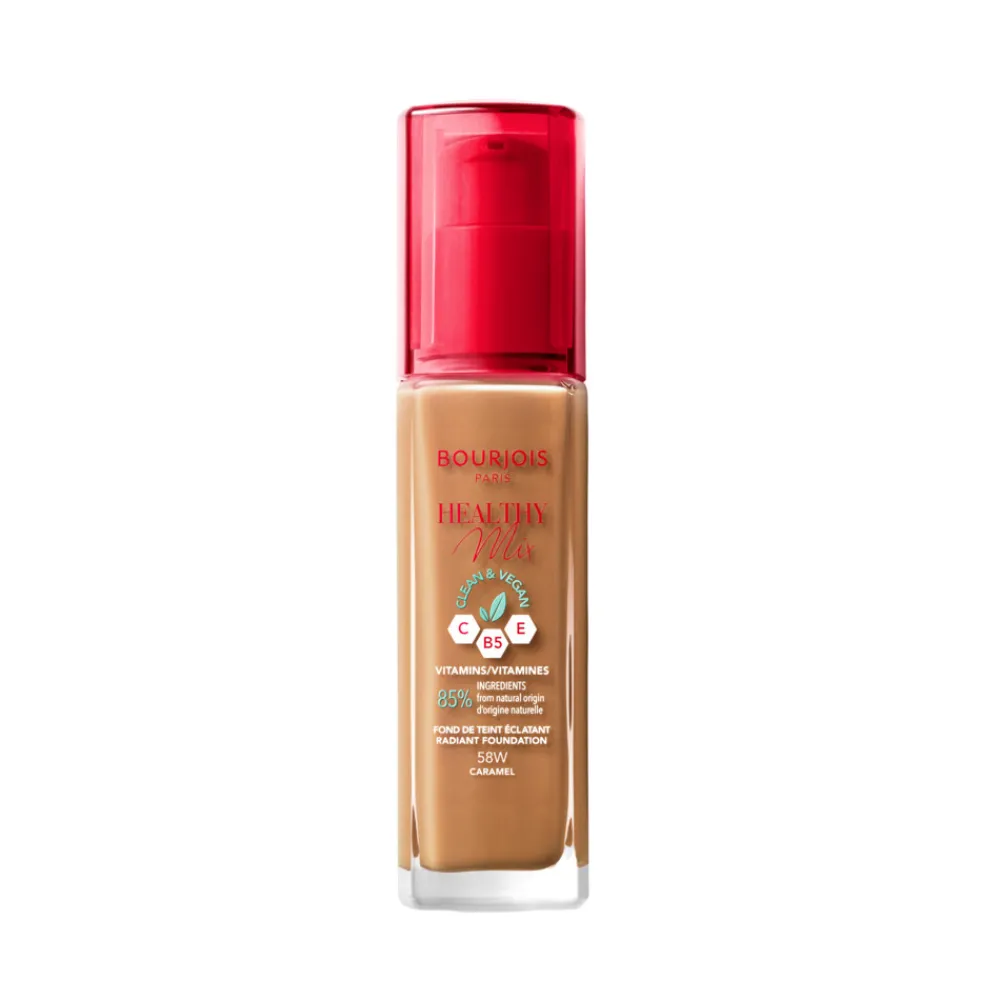 Clearance Paris Healthy Mix Clean Foundation 058 Caramel 30 ml Foundation