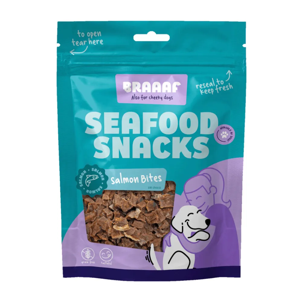 Hot Blokjes Hondensnack Gedroogde Zalm 70 gr Snacks