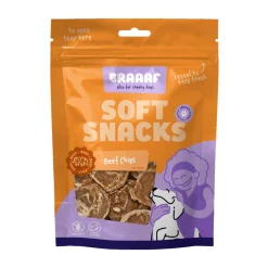 Snacks<Braaaf Chips Hondensnack Rund Steak met Vis 85 gr