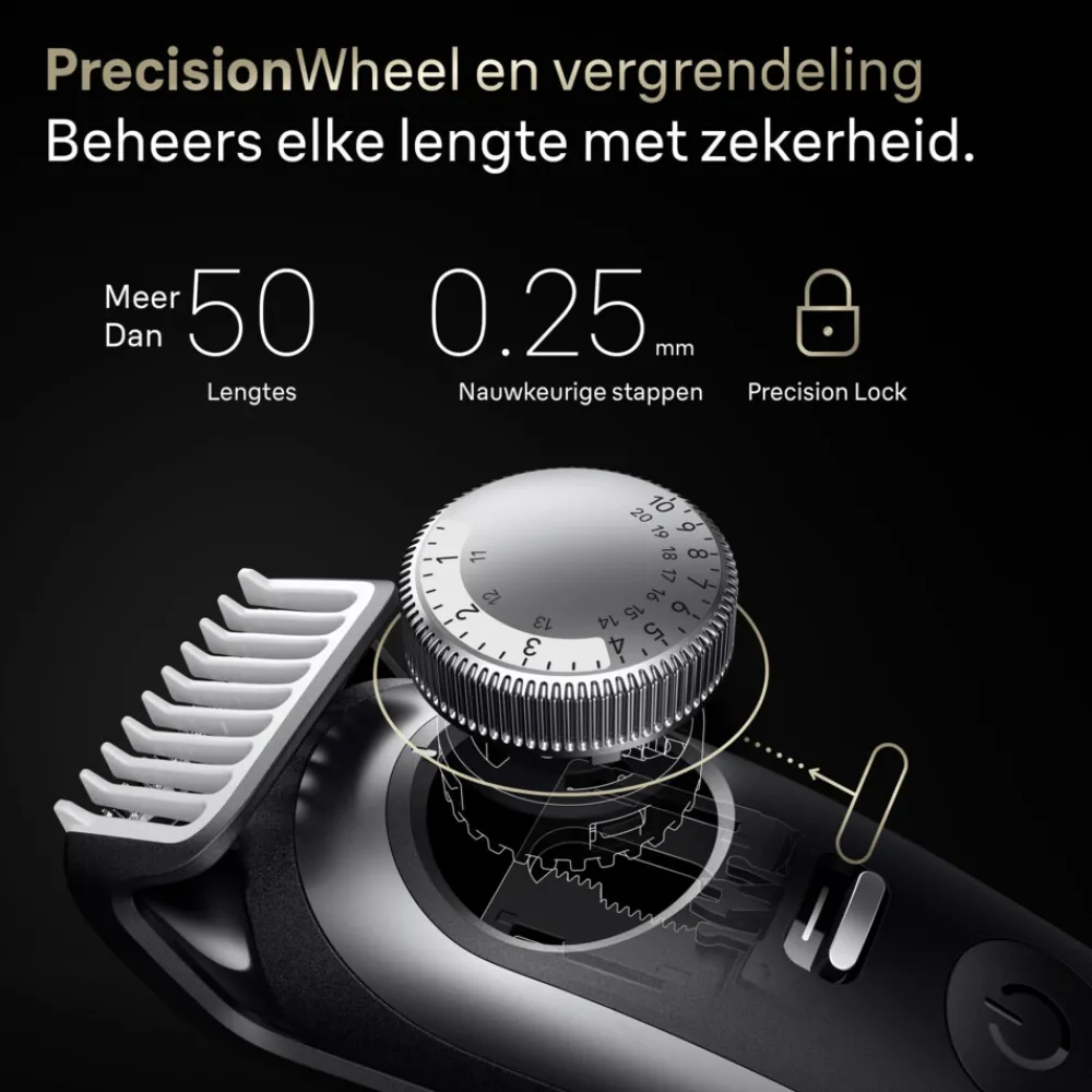 Outlet Baardtrimmer Series 9 ProBlade BT9520 Chroom Heren Scheren & Ontharen