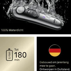 Outlet Baardtrimmer Series 9 ProBlade BT9520 Chroom Heren Scheren & Ontharen