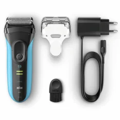 Scheren & Ontharen<Braun Elektrisch Scheerapparaat S3 ProSkin 3040s Oplaadbaar Zwart / Blauw