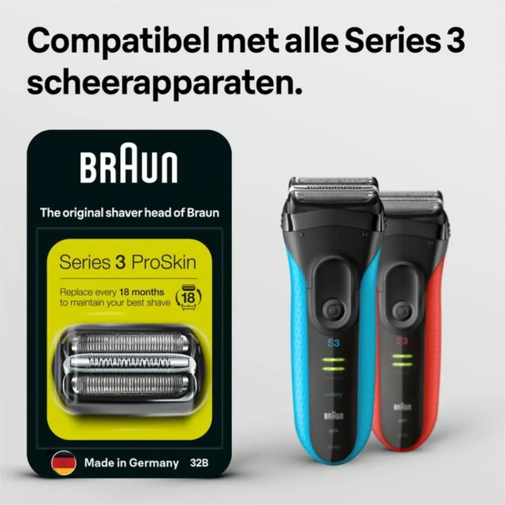 Elektrisch Scheerapparaat Vervangingskop Series 3 32B Zwart^Braun Clearance