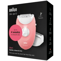 Outlet Epilator Silk·épil 3 277 Wit/Rose Heren Scheren & Ontharen