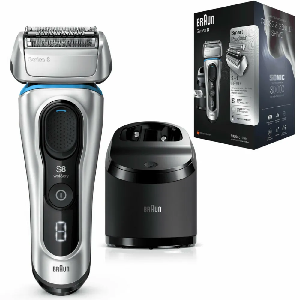 Scheren & Ontharen<Braun Scheerapparaat Series 8 8370cc Zilver
