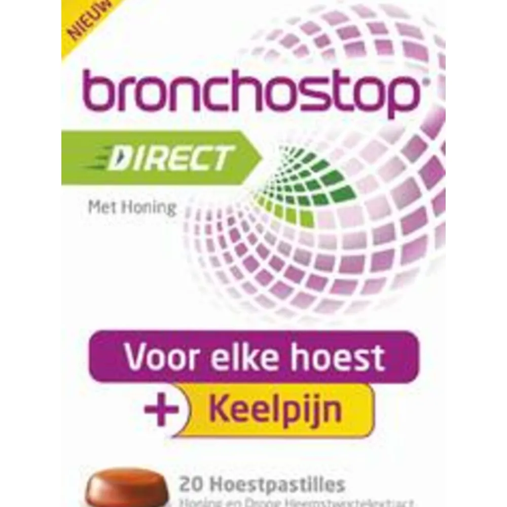 Luchtwegen & Keel<Bronchostop Hoestpastilles Direct Met Honing 20 stuks