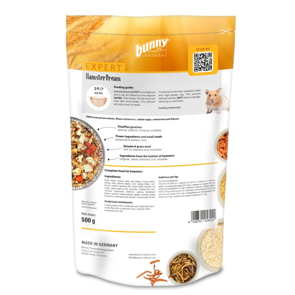 Droogvoer & Zaden<Bunny Nature Hamsterdroom Expert 500 gr