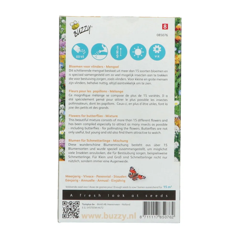 Friendly Flowers Laag 15 m² Vlinders^Buzzy New