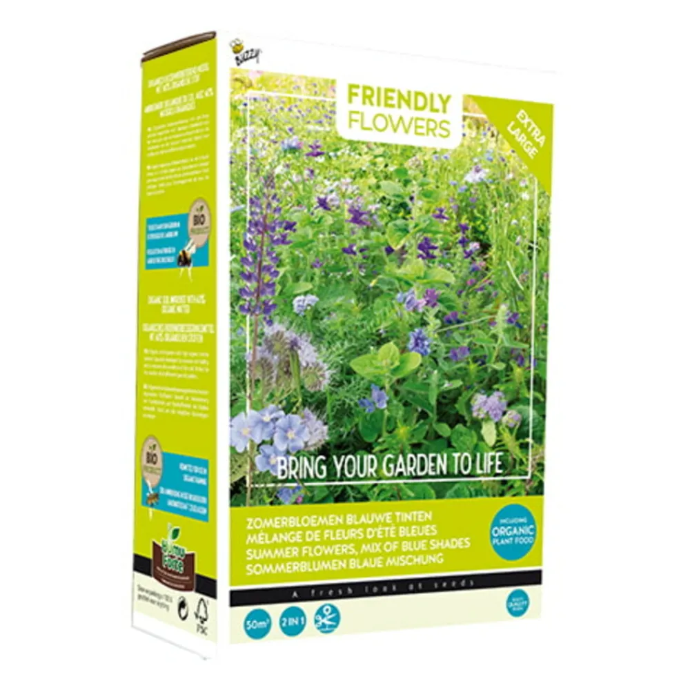 Online Friendly Flowers XL Blauwe zomerbloemen 50 m² Kweken En Zaden