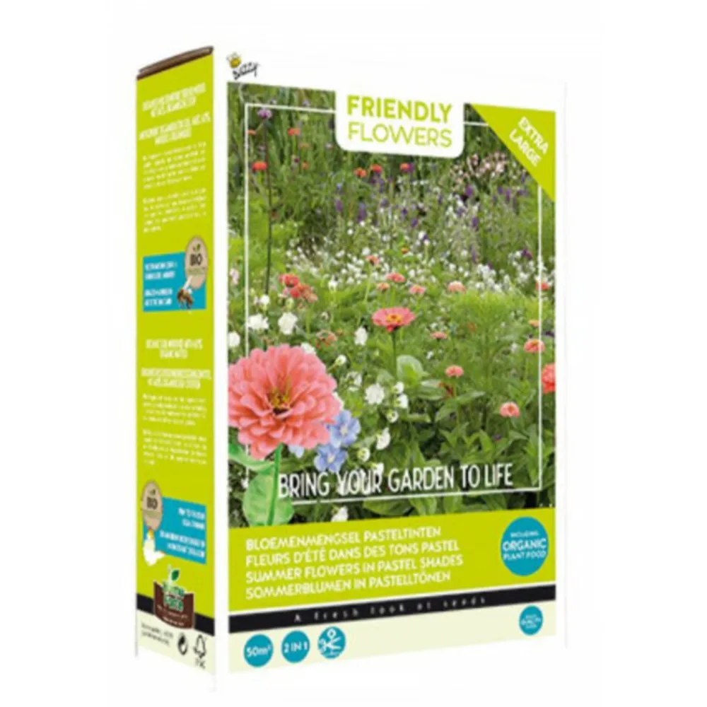 Kweken En Zaden<Buzzy Friendly Flowers XL Pasteltinten mengsel 50 m²