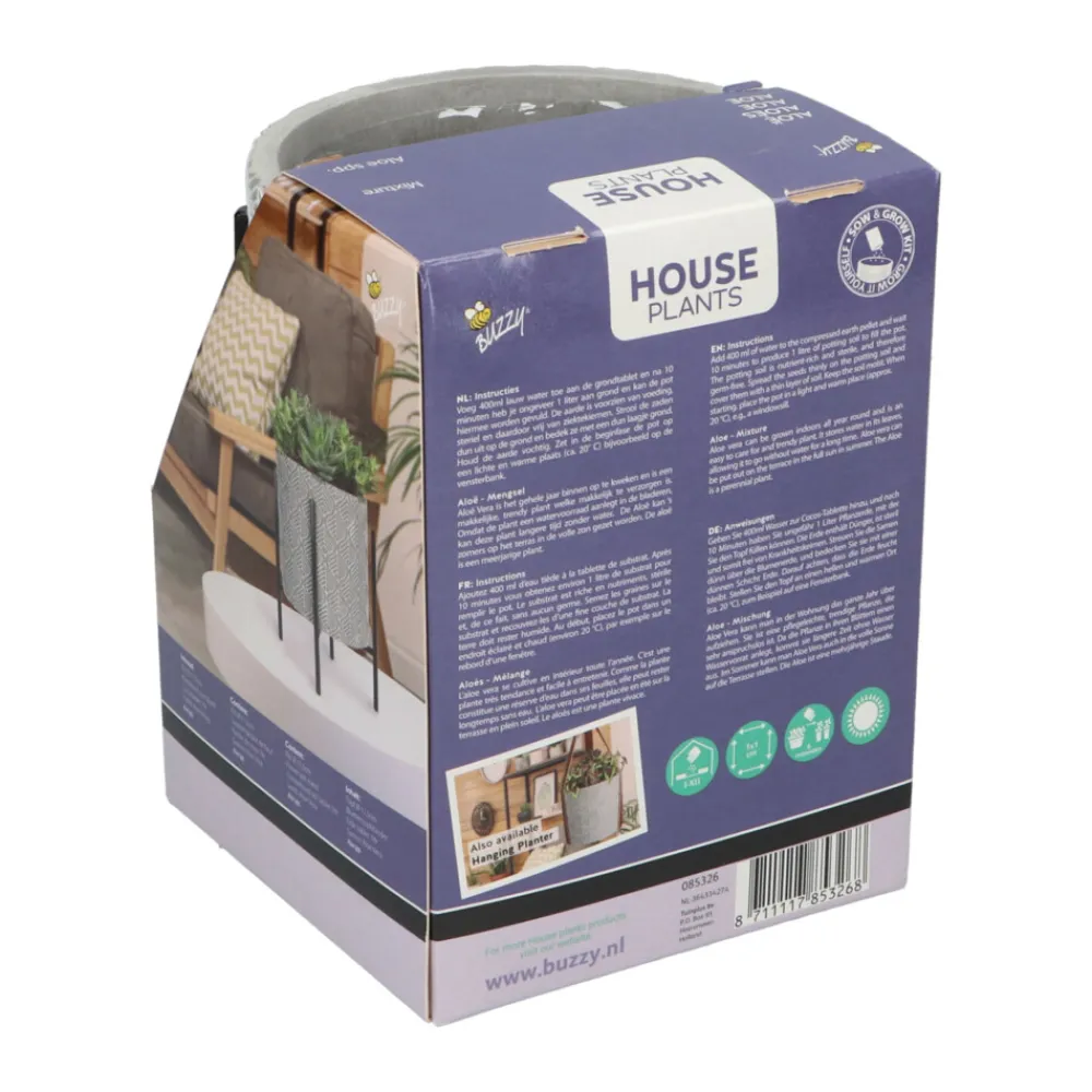 House Plants Plantenpot in Standaard met Aloe Vera Zaden^Buzzy Clearance