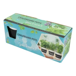 Kruiden Set 3-delig Krijtpotten Wit 1 set^Buzzy Online