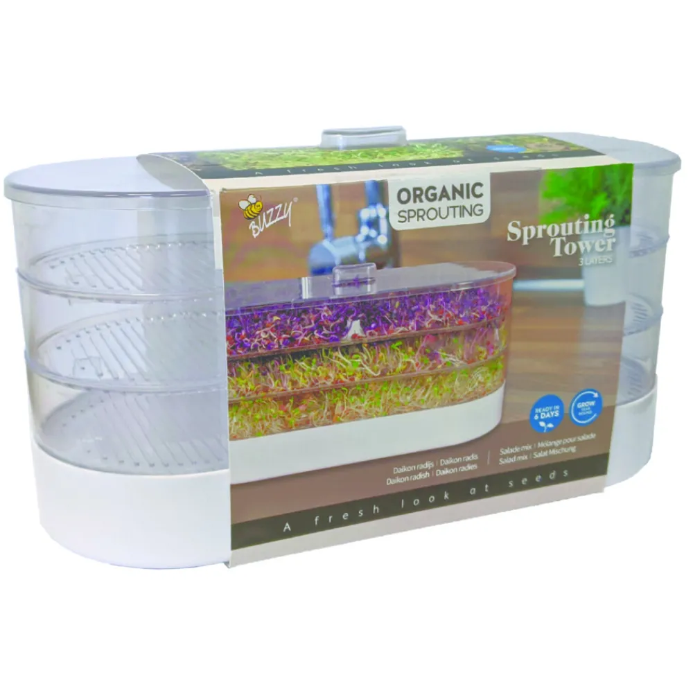 Kweekset Tower 3 Laags Biologisch^Buzzy Discount