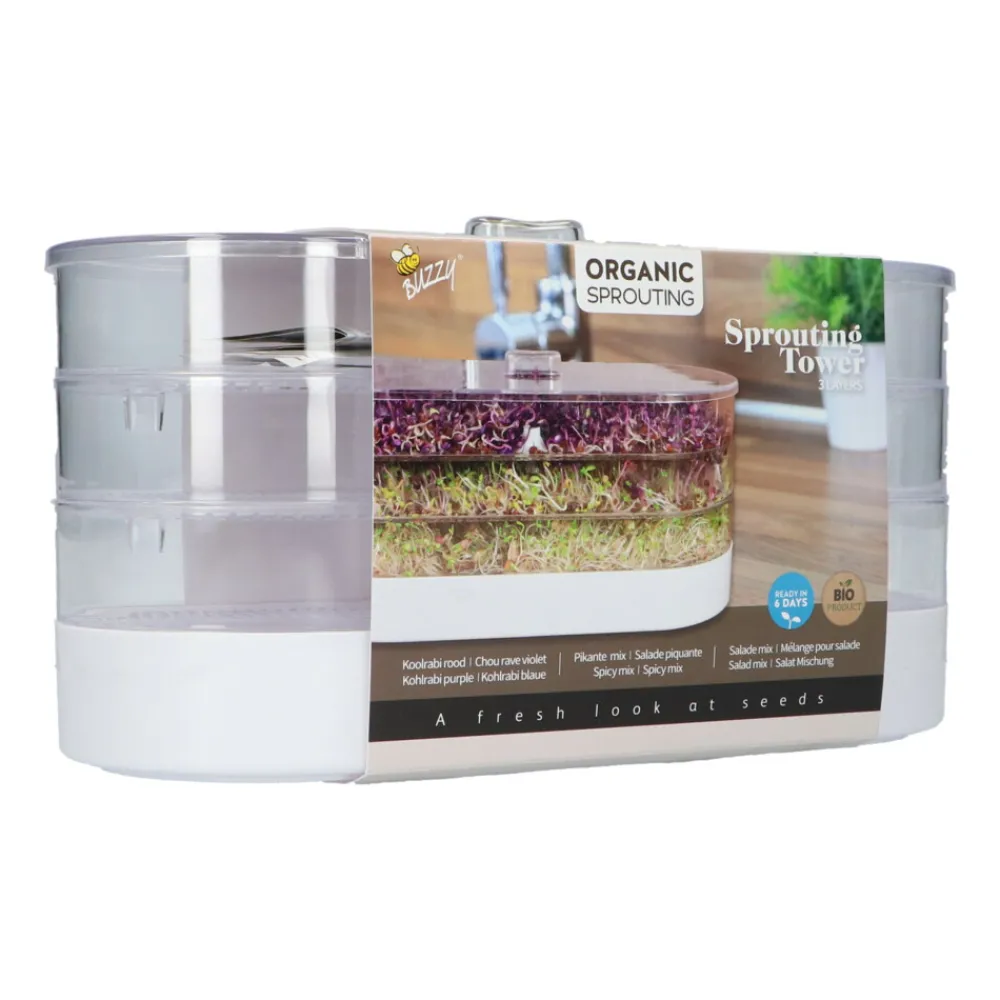 Kweekset Tower 3 Laags Biologisch^Buzzy Discount